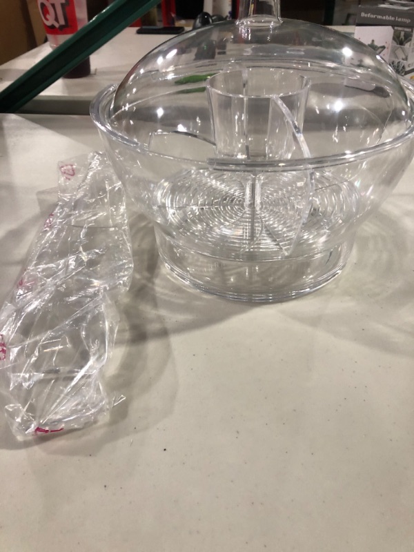 Photo 3 of Propyne Cold Ice Acrylic Bowl, 6.5 Qt, Off-white Cold Bowl On Ice