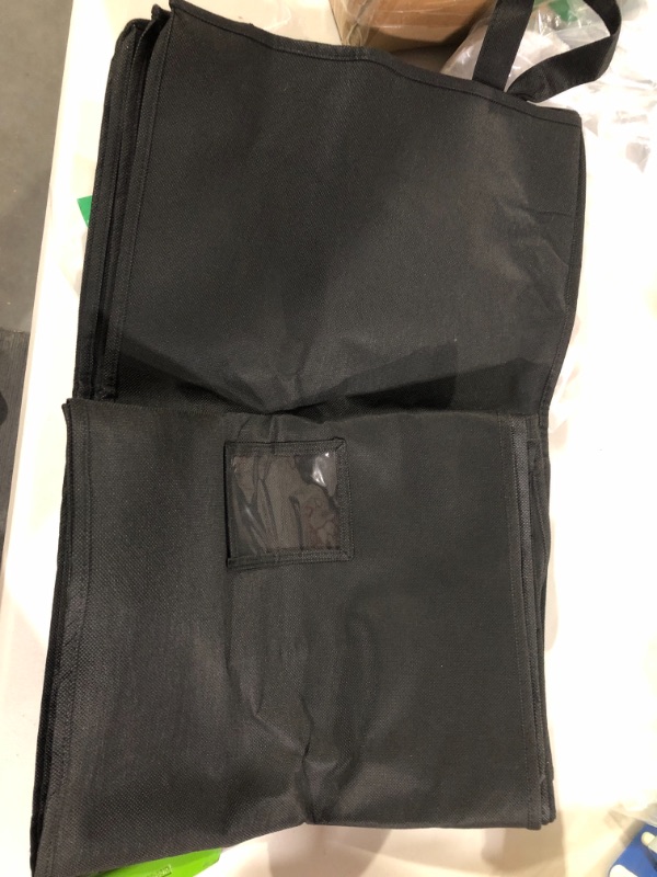 Photo 2 of Black Garment Bag for Travel and Storage, with Zipper and Eye-Hole, Carry Handles for Suits Tuxedos Dresses Coats 26 inch x 42 inch x 5 inch 1 42