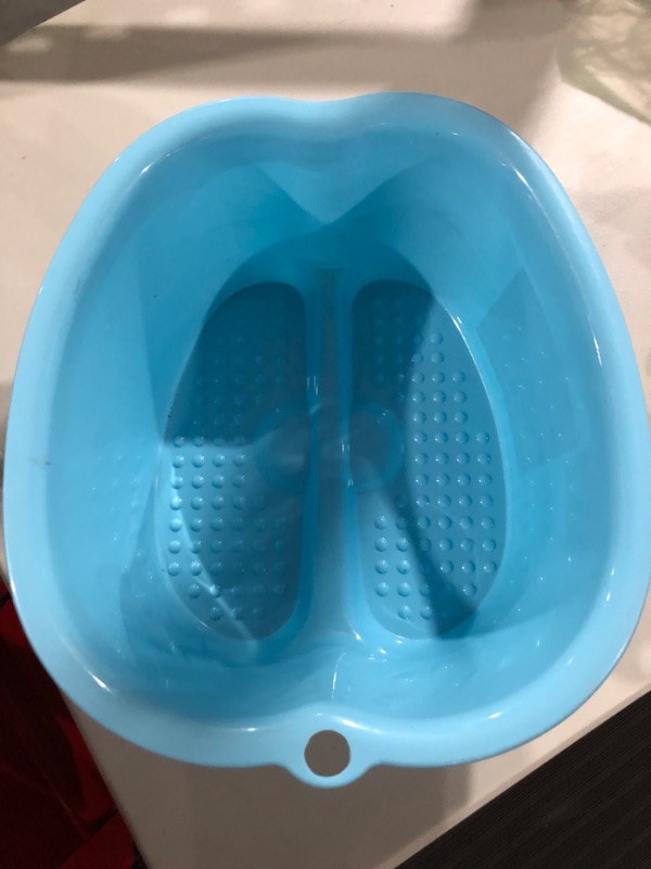 Photo 1 of Ownest Foot Bath Spa,Water Spa and Foot Massage, Sturdy Plastic Foot Basin for Soaking Foot,Toe Nails, and Ankles,Pedicure,Portable Foot Tub-BlUE