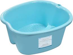 Photo 2 of Ownest Foot Bath Spa,Water Spa and Foot Massage, Sturdy Plastic Foot Basin for Soaking Foot,Toe Nails, and Ankles,Pedicure,Portable Foot Tub-BlUE