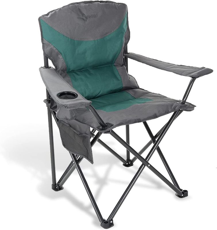 Photo 1 of ARROWHEAD OUTDOOR Portable Folding Camping Quad Chair w/Added Ultra-Comfortable Padding, Cup-Holder, Heavy-Duty Carrying Bag, Padded