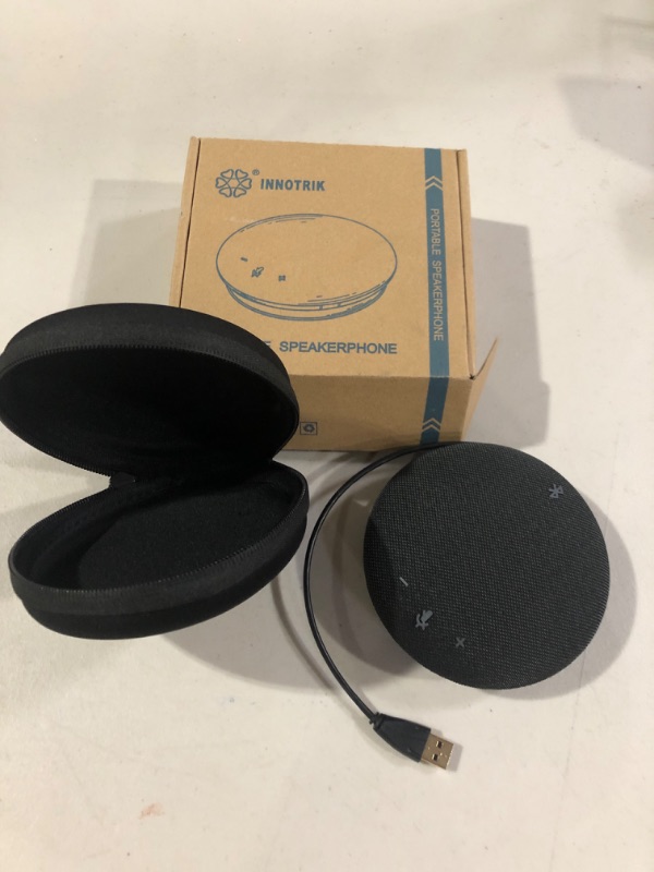 Photo 2 of INNOTRIK Bluetooth Conference Speaker with Microphone | 360-Degree Voice Pickup & Noise Canceling Conference Room Omnidirectional Microphone | USB Conference Microphone Bluetooth Speakerphone