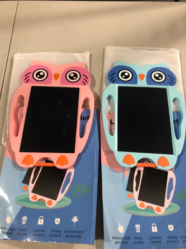 Photo 2 of !!!SEE CLERK NOTES!!!
Owl LCD Writing Tablet, Colorful Screen Drawing Pad, Doodle Board,  Blue & Pink Owl (set of 2)