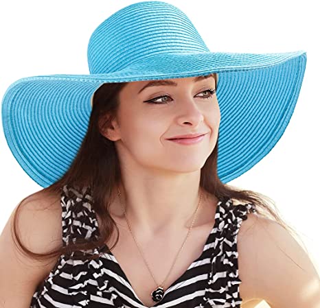 Photo 1 of Women's Wide Brim Sun Hat - Straw Hat Summer Beach Hat