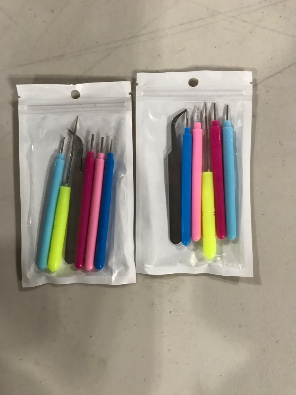 Photo 2 of 2 packs of Quilling Tool, 6 Pcs Paper Flower Quilling Tools and Supplies, Assorted Sizes Rolling Curling Quilling Needle Pen in each pack 