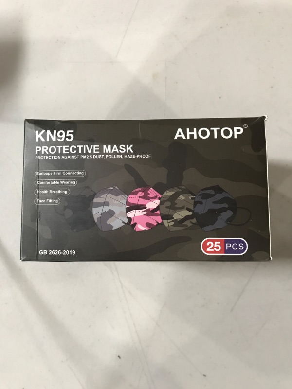 Photo 2 of AHOTOP Face Masks, 25PCS Individually Wrapped 5 Layers Disposable Face Masks 