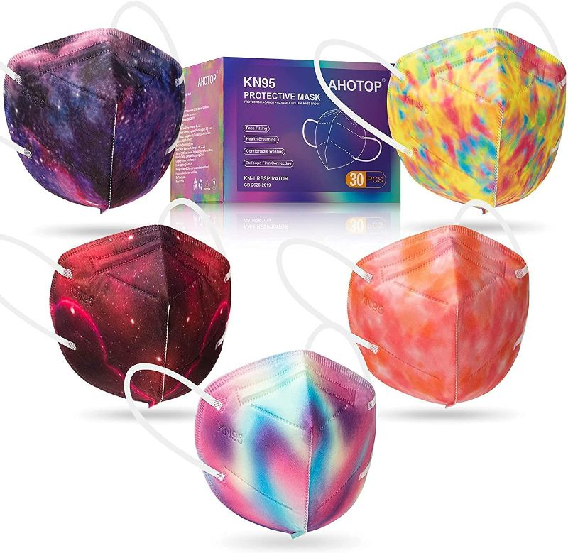 Photo 1 of AHOTOP Face Masks, 25PCS Individually Wrapped 5 Layers Disposable Face Masks 