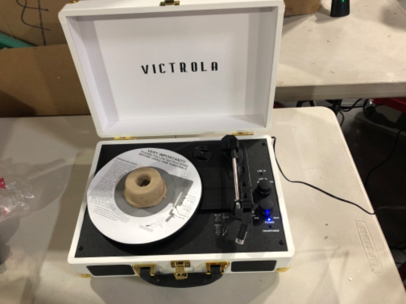 Photo 2 of Victrola Vintage 3-Speed Bluetooth Portable Suitcase Record Player with Built-in Speakers