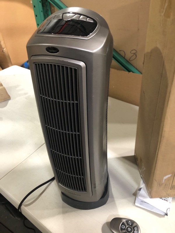 Photo 2 of Lasko 1500W Digital Ceramic Space Heater with Remote, 755320, Silver