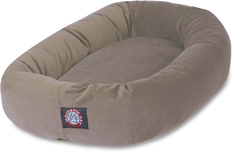 Photo 1 of 40" Stone Suede Bagel Dog Bed By Majestic Pet Products