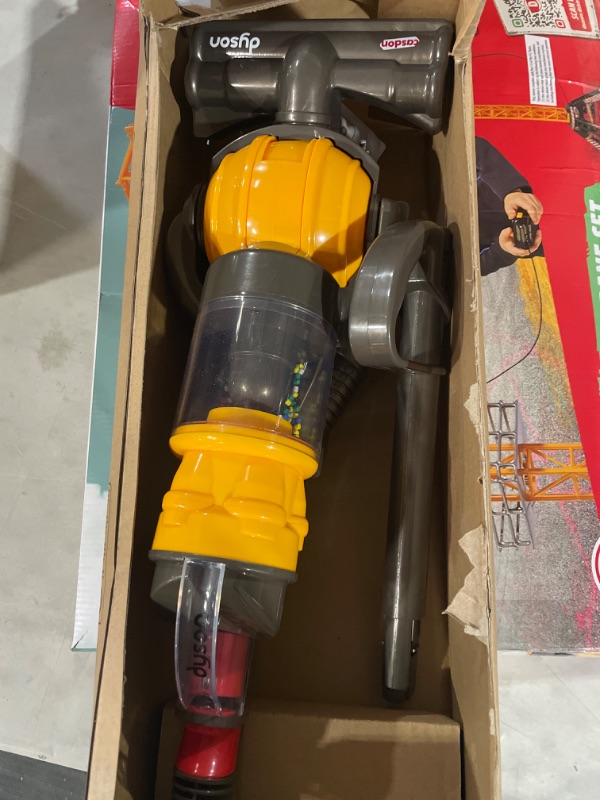 Photo 2 of Casdon Dyson Ball | Miniature Dyson Ball Replica For Children Aged 3+ | Features Working Suction To Add Excitement To Playtime Grey/Yellow