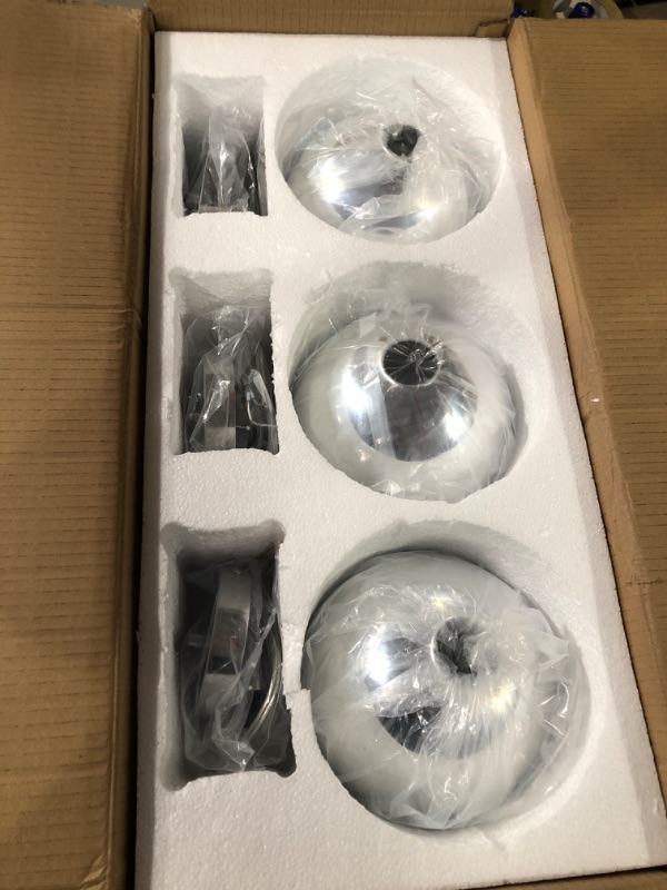 Photo 1 of 8? Glass Globe Pendant Light Set of 3