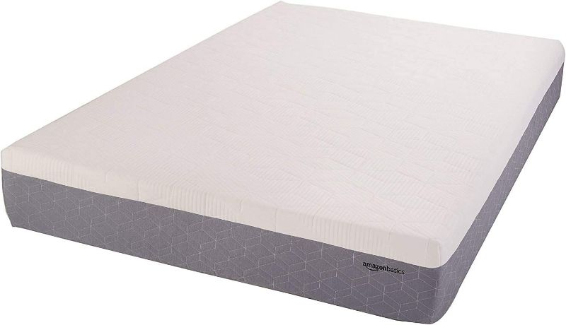 Photo 1 of Amazon Basics Cooling Gel-Infused, Medium-Firm Memory Foam Mattress, CertiPUR-US Certified - Twin Size, 12 Inch
