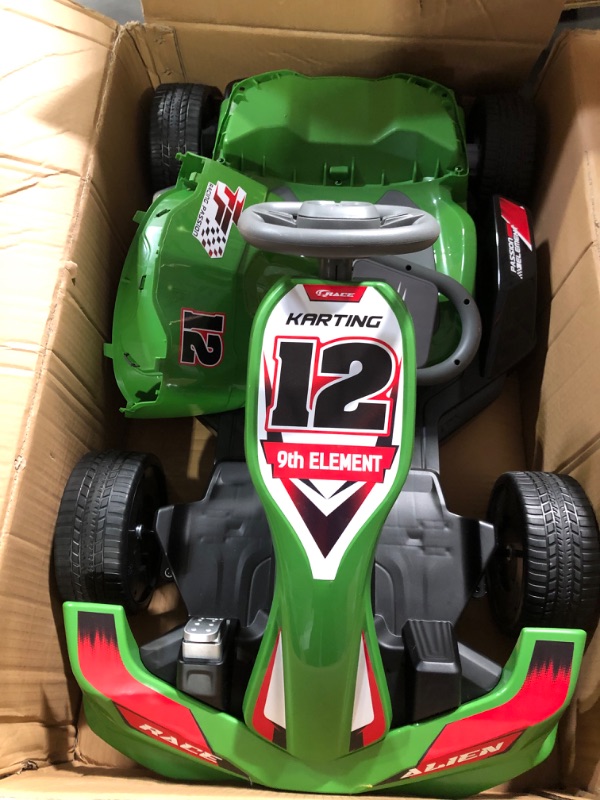 Photo 2 of ELEMARA Electric Go Kart for Kids, 12V 2WD Battery Powered Ride On Car