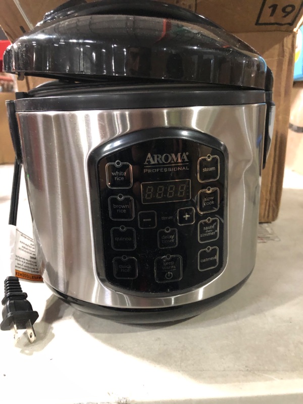 Photo 2 of Aroma 20-Cup Programmable Rice & Grain Cooker and Multi-Cooker Digital Controls
