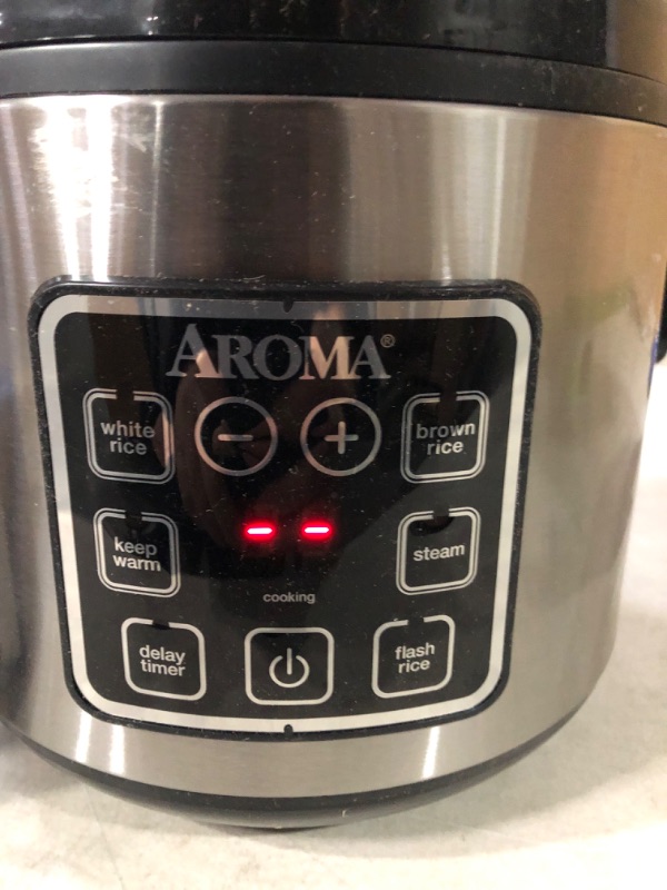 Photo 2 of Aroma Housewares ARC-914SBD Digital Cool-Touch Rice Grain Cooker and Food Steamer, Stainless, Silver, 4-Cup (Uncooked) / 8-Cup (Cooked) Basic