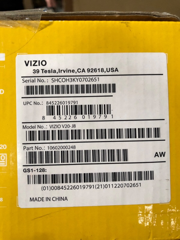 Photo 5 of VIZIO V-Series 2.0 Compact Home Theater Sound Bar with DTS Virtual:X, Bluetooth, Voice Assistant Compatible, Includes Remote Control - V20-J8 24-in Soundbar Only 2.0