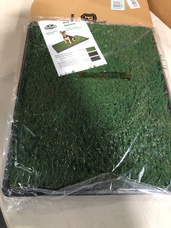 Photo 3 of Artificial Grass Puppy Pad for Dogs and Small Pets – Portable Training Pad with Tray – Dog Housebreaking Supplies by PETMAKER (16" x 20")