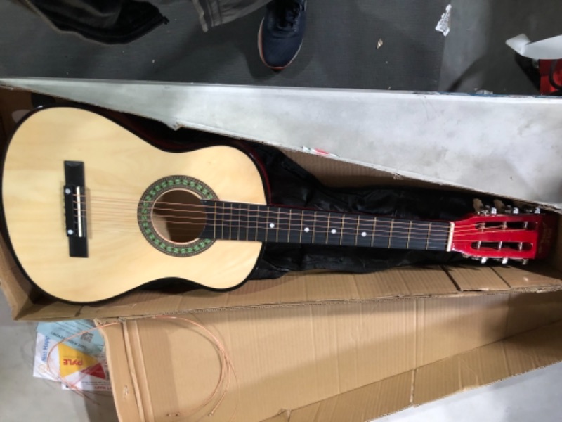 Photo 2 of Beginner 30” Classical Acoustic Guitar - 6 String Linden Wood Traditional Style Guitar w/ Wood Fretboard