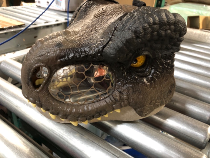 Photo 2 of ?Jurassic World Dominion Dinosaur Mask Tyrannosaurus Rex Chomp N Roar with Motion and Sounds, T Rex Costume 