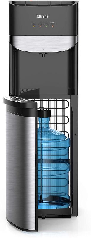 Photo 1 of *PARTS ONLY*
Bottom Loading Water Cooler Dispenser, 3 or 5 Gallon Bottle, Black with Stainless Steel Door & Trim