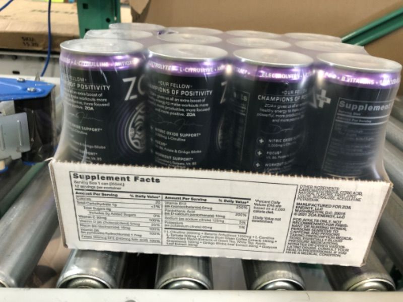 Photo 1 of (EXP 3/29/23) ZOA Plus Sugar-Free Pre-Workout Drink