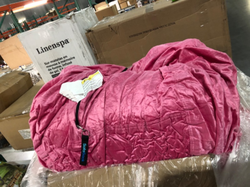 Photo 3 of ***USED*** Sofa Sack Bean Bag Chair: 3' Memory Foam Furniture Bean Bag - Medium Sofa with Soft Micro Fiber Cover - Hot Pink
