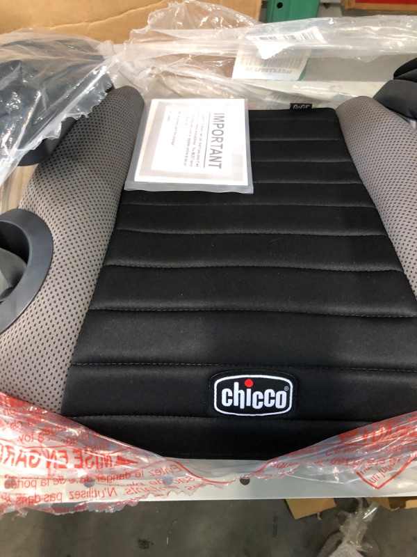 Photo 3 of Chicco GoFit Backless Booster Car Seat | Shark/Black/Grey Shark GoFit