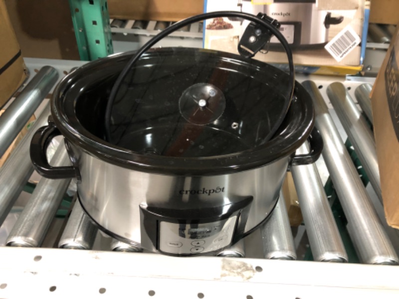 Photo 3 of ***USED*** Crock-Pot SCCPVL610-S-A 6-Quart Cook & Carry Programmable Slow Cooker with Digital Timer, Stainless Steel