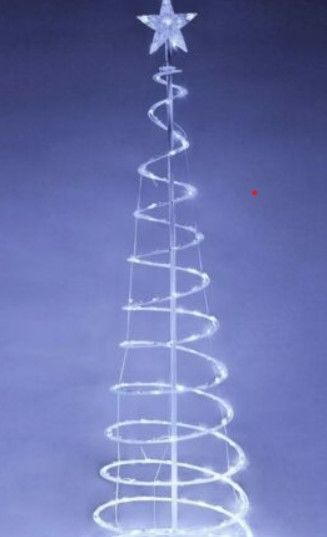 Photo 1 of ***SEE NOTES*** LED Spiral Christmas Tree Light Star Topper Cool White Battery Powered