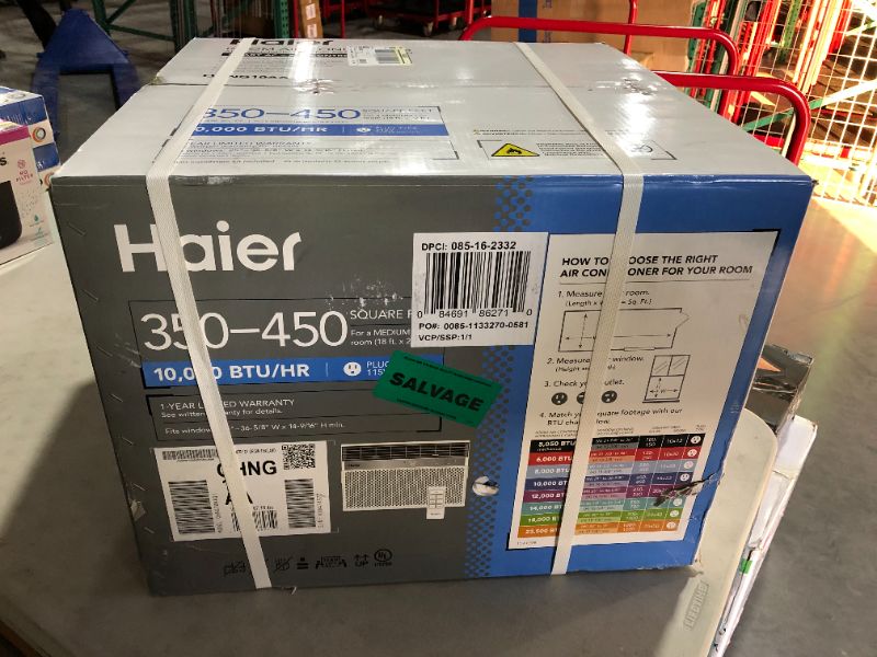 Photo 2 of ***New Factory Sealed*** Haier 10000 BTU 115V Window Air Conditioner with Wi-Fi and Eco Mode for Medium Rooms White QHNG10AA