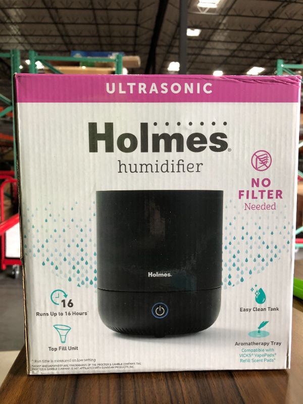 Photo 2 of Holmes 0.36gal Antimicrobial Top Fill Ultrasonic Cool Mist Humidifier