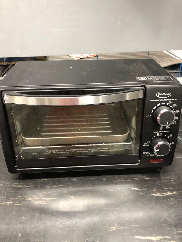 Photo 2 of Betty Crocker Compact Toaster Oven, Pizza Oven with Toast & Bake, 2 Slice Toaster with Top & Bottom Heaters, Kitchen Countertop Oven