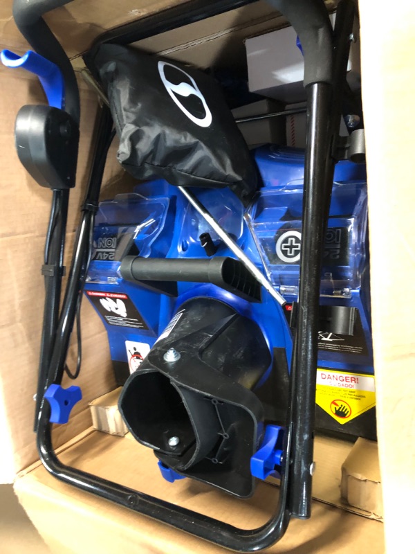 Photo 1 of **PARTS ONLY**Snow Joe 24V-X2-SB18 18-Inch, 48-Volt iON+ Cordless Snow Blower Kit *UNABLE TO TEST*