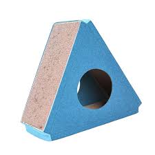 Photo 1 of * USED * Triangle Cat Scratching Pad Lounge Bed Durable Pet Cat Toy Cat Claw Scratching Board Cat Scrabball Prevent Damage to Cardboard Furniture for Exercise , Blue