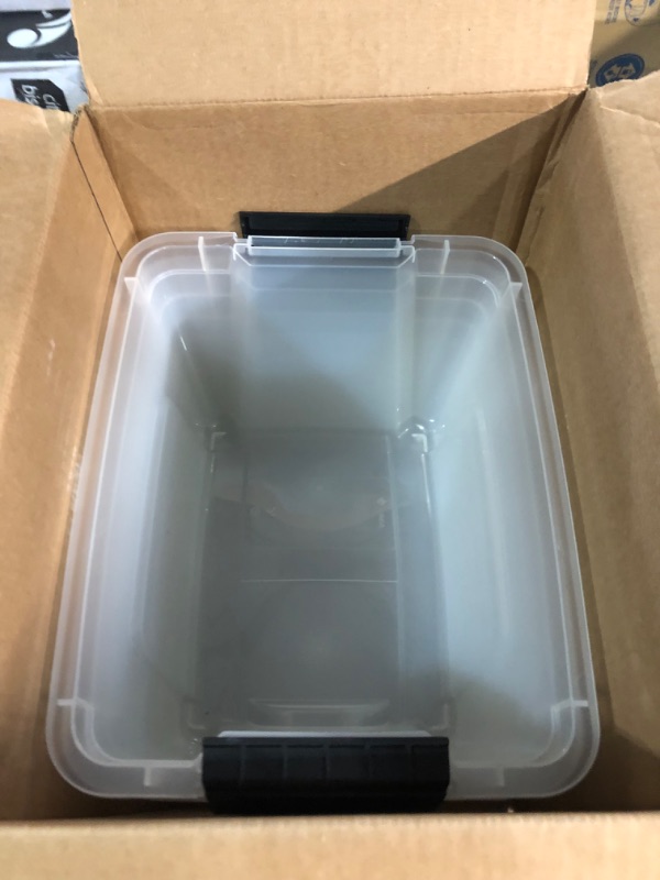 Photo 2 of [DAMAGE] IRIS USA 19 Qt. Plastic Storage Bin - 6 Pack