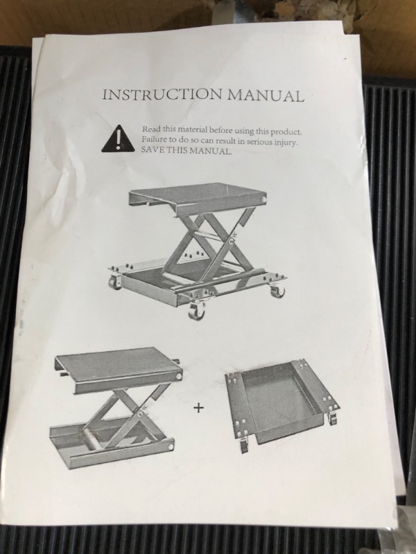 Photo 2 of [USED] Pyle Motorcycle Scissor Jack Lift W/ Dolly 