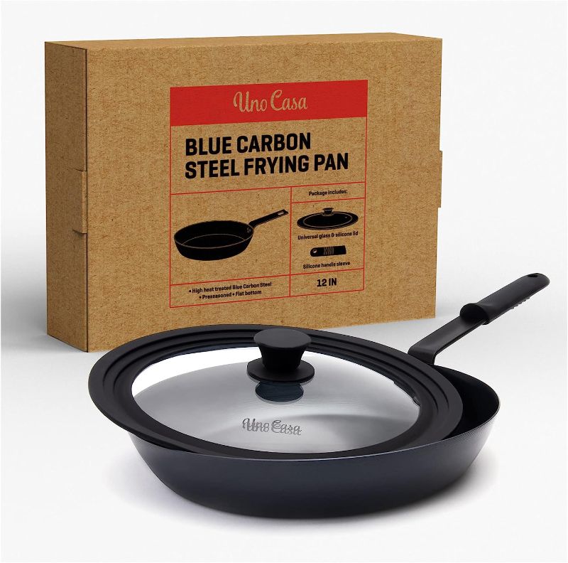 Photo 1 of [USED] Uno Casa Blue Carbon Steel Pan 12 Inch Frying Pan