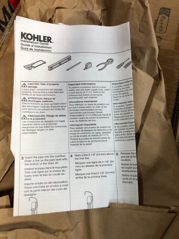 Photo 4 of [USED] Kohler K-7272-BN Clearflo Slotted Overflow Bath Drain