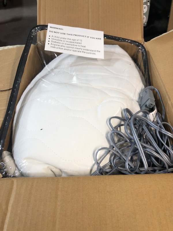 Photo 1 of * USED * Beautyrest Cotton Blend Heated Mattress Pad Secure Comfort Technology - Luxury Quilted Electric Mattress Pad with Deep Pocket - 5-Setting Heat Controllers, Twin XL , White White Twin XL