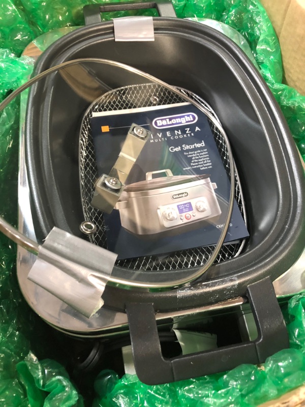 Photo 1 of * USED * De'Longhi Livenza 7-in-1 Multi-Cooker Programmable SlowCooker, Bake, Brown, Saute, Rice, Steamer & Warmer, Easy to Use and Clean, Nonstick Dishwasher Safe Pot, (6-Quart), Stainless Steel