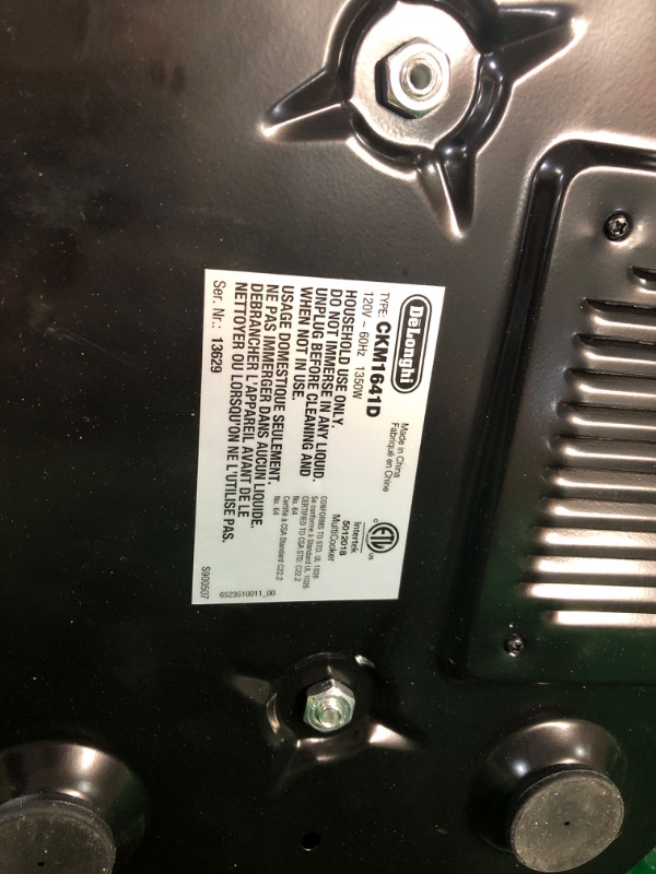 Photo 1 of * USED * De'Longhi Livenza 7-in-1 Multi-Cooker Programmable SlowCooker, Bake, Brown, Saute, Rice, Steamer & Warmer, Easy to Use and Clean, Nonstick Dishwasher Safe Pot, (6-Quart), Stainless Steel