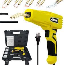 Photo 1 of * MISSING PIECES * 110V-100W Plastic Welder, Plastic Welding Kit Car Bumper Repair Kit, Flat/Outside Corner/Inside Corner/Wave Staples, Plastic Welder Gun (Yellow) 