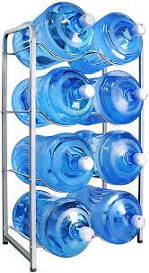 Photo 2 of 5 Gallon Water Bottle Holder?4-Tier Water Jug Holder Storage Rack for 8 Bottles? 4 Trays Heavy Duty Water Jug Organizer of Carbon Steel with Protect Floors Save Space for Office, Kitchen,Garage.