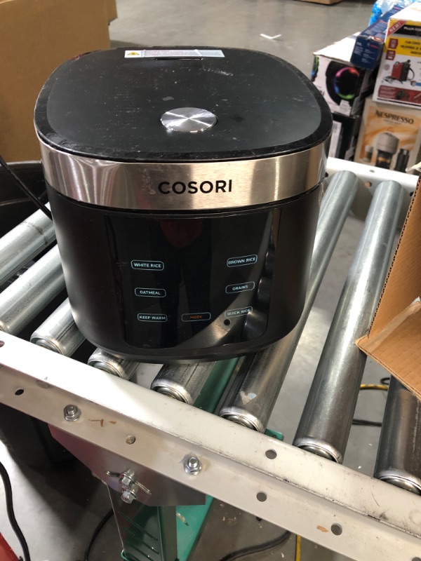 Photo 2 of * USED * COSORI Rice Cooker 10 Cup Uncooked Rice Maker with 18 Cooking Functions, Advanced Fuzzy Logic Micom Technology, Texture Optional, 50 Recipes, Keep Warm, Delay Timer, Stainless Steel Steamer