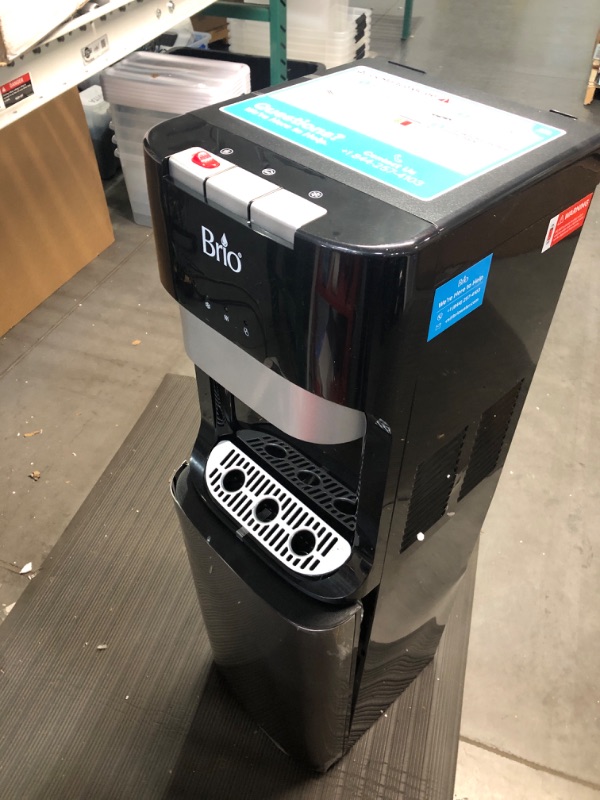 Photo 6 of * DAMAGED * Brio Bottom Loading Water Cooler Water Dispenser – Essential Series - 3 Temperature Settings - Hot, Cold & Cool Water - UL/Energy Star Approved