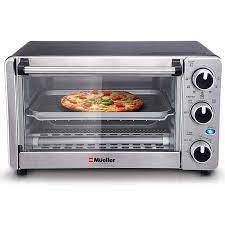 Photo 1 of * DAMAGED * Toaster Oven 4 Slice, Multi-function Stainless Steel 