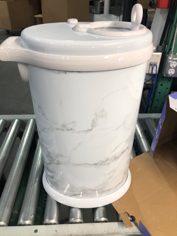 Photo 2 of * USED * Ubbi Steel Odor Locking, No Special Bag Required Money Saving, Awards-Winning, Modern Design Registry Must-Have Diaper Pail, Marble