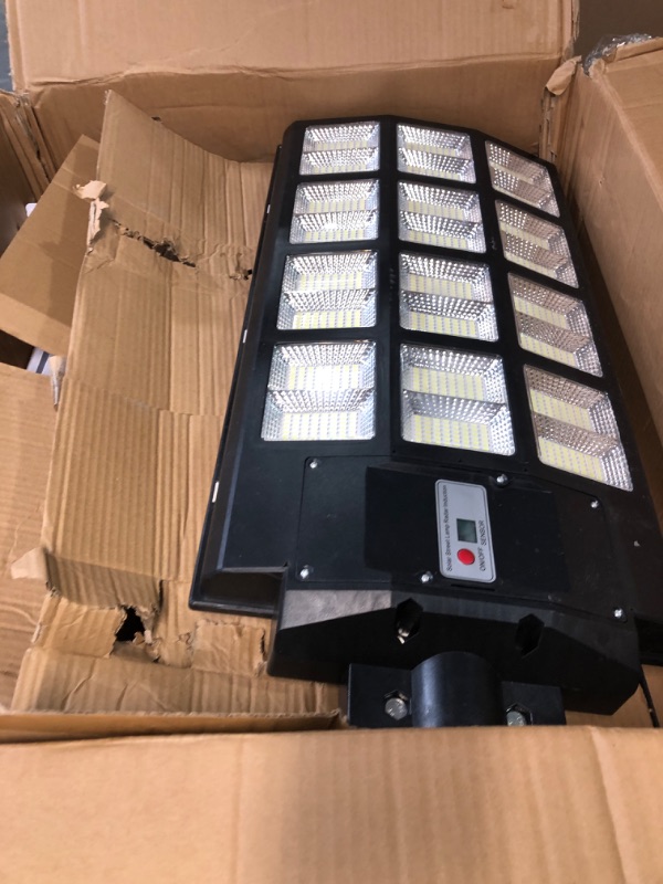 Photo 2 of * USED * A-ZONE 600W Solar Street Lights Outdoor, 60000LM Waterproof High Brightness Dusk to Dawn LED Lamp, with Motion Sensor and Remote Control, for Parking Lot, Yard, Garden, Patio, Stadium, Piazza