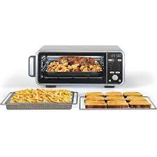 Photo 1 of * DAMAGED * Ninja SP101 Digital Air Fry Countertop Oven with 8-in-1 Functionality, Flip Up & Away Capability for Storage Space, with Air Fry Basket, Wire Rack & Crumb Tray, Silver